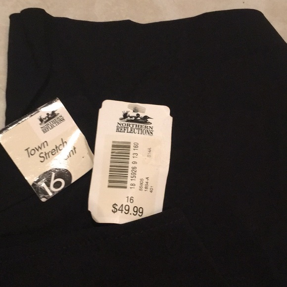 NWT Northern Reflections black stretchy pants plus size - Picture 2 of 4